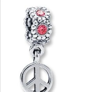 Pandora “peace Sign dangle charm Retired